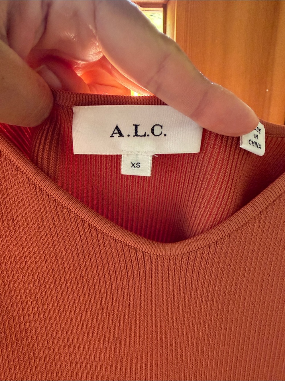 A.L.C. Sleeveless V-Neck Maxi Dress in Rust - Picture 2 of 5